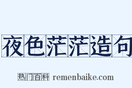 夜色茫茫造句是什么意思的图片